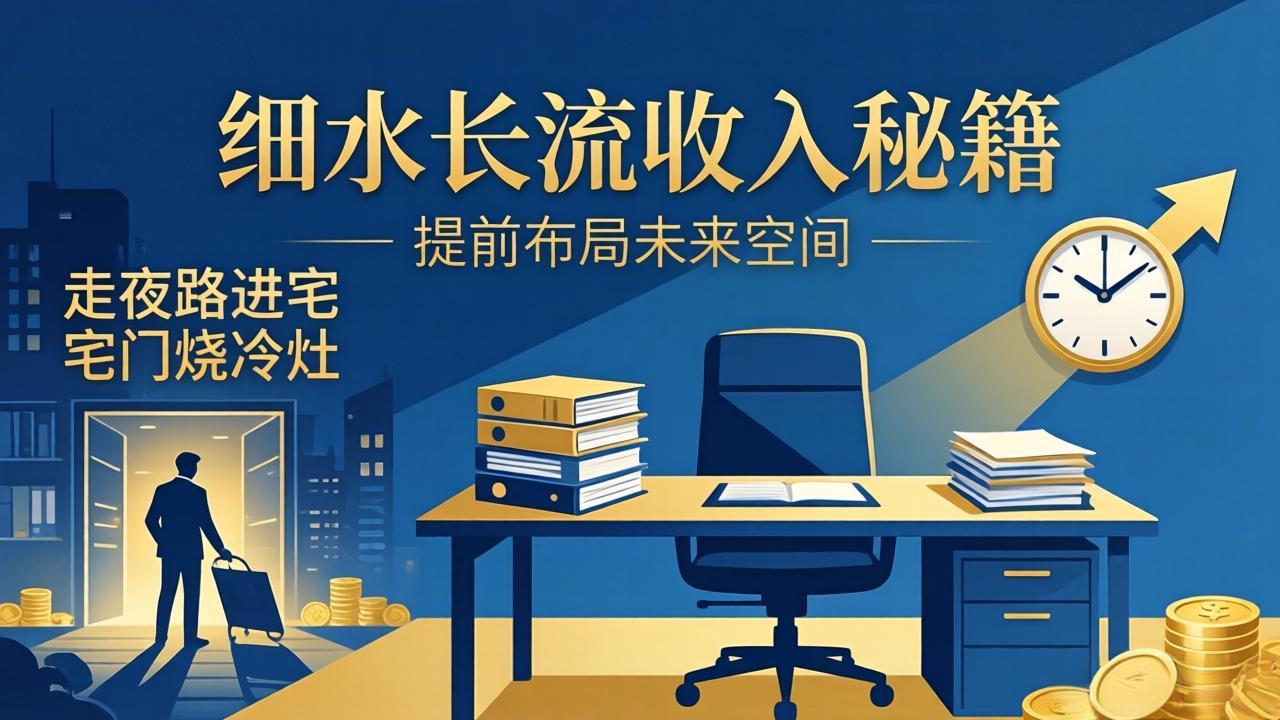 某付费文章:细水长流收入秘籍:走夜路进宅门烧冷灶,提前布局未来空间-聚业