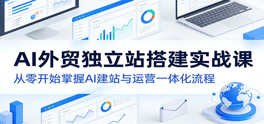 AI外贸独立站搭建实战课:从零开始掌握AI建站与运营一体化流程-聚业