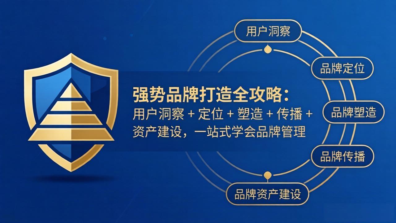 强势品牌打造全攻略:用户洞察 + 定位 + 塑造 + 传播 + 资产建设,一站式学会品牌管理-聚业
