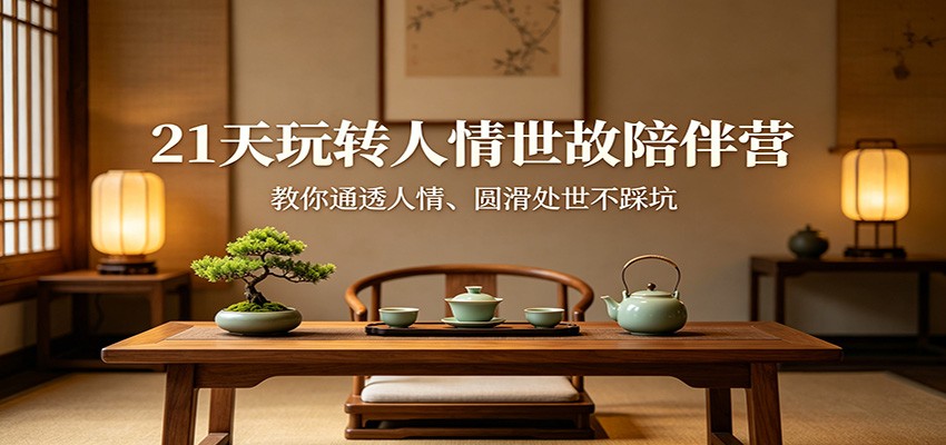 21天玩转人情世故陪伴营：教你通透人情、圆滑处世不踩坑-聚业