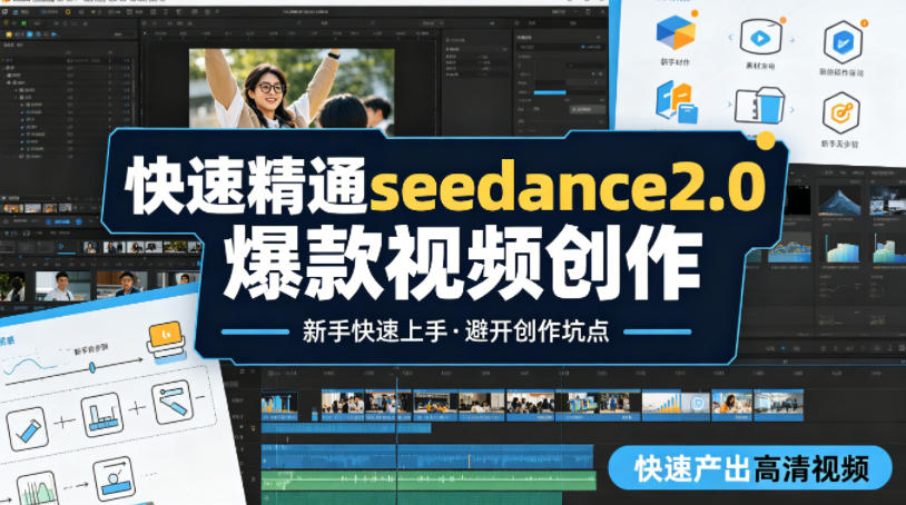 快速精通seedance2.0爆款视频创作，快速产出高清视频，避开大量创作坑点，新手也能快速上手-聚业