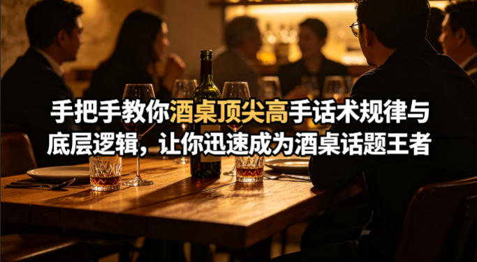 付费文章：手把手教你酒桌顶尖高手话术规律与底层逻辑，让你迅速成为酒桌话题王者(二十年全网独家经验分享)-聚业