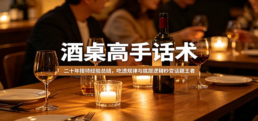 酒桌高手话术:二十年接待经验总结,吃透规律与底层逻辑秒变话题王者-聚业