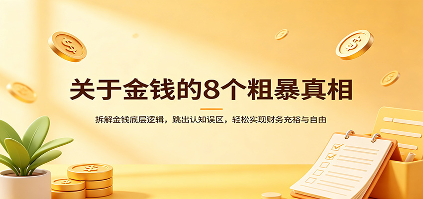 关于金钱的8个粗暴真相:拆解金钱底层逻辑,跳出认知误区,轻松实现财务充裕与自由-聚业