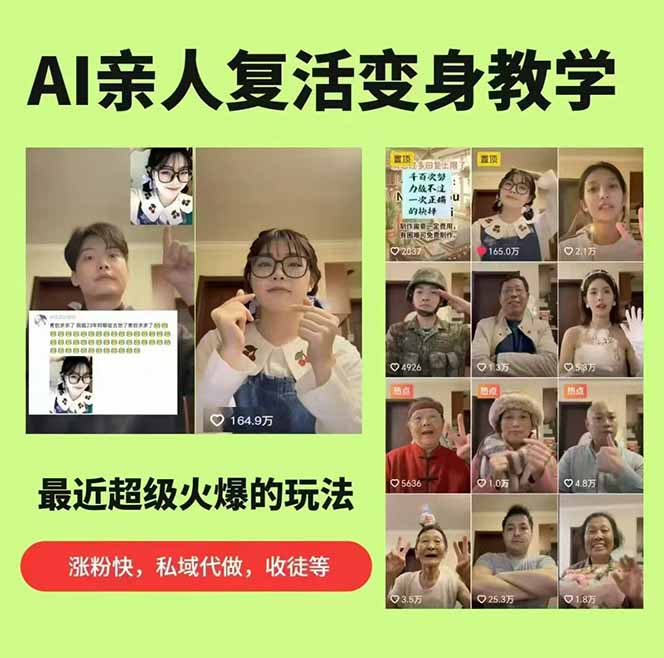 图片[2]-思念亲人AI视频教程：亲人复活+人物替换技术，条条几万赞爆款作品制作-聚业
