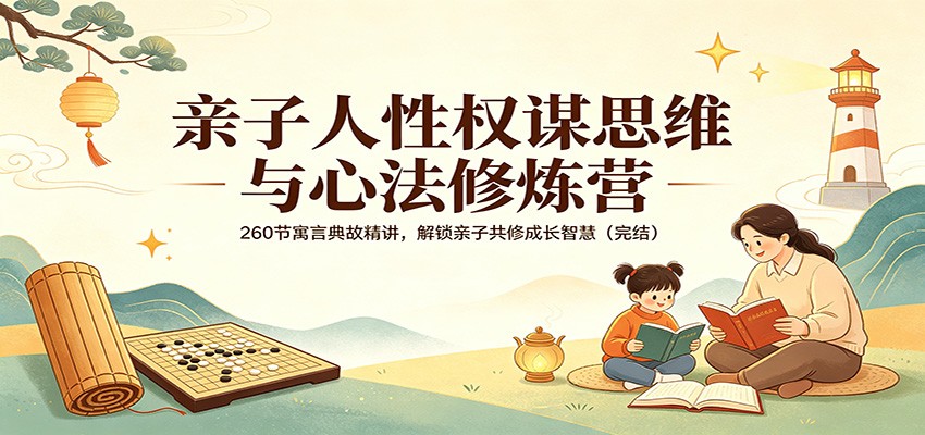 亲子人性权谋思维与心法修炼营:260节寓言典故精讲,解锁亲子共修成长智慧(完结)-聚业