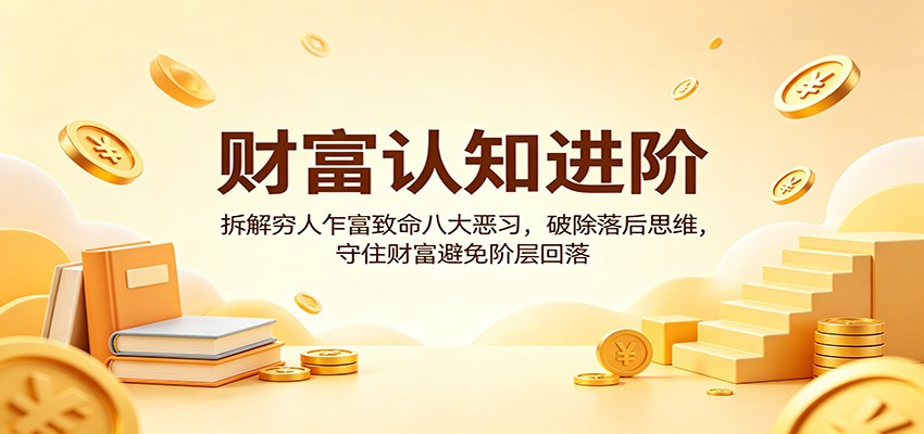 财富认知进阶:拆解穷人乍富致命八大恶习,破除落后思维,守住财富避免阶层回落-聚业