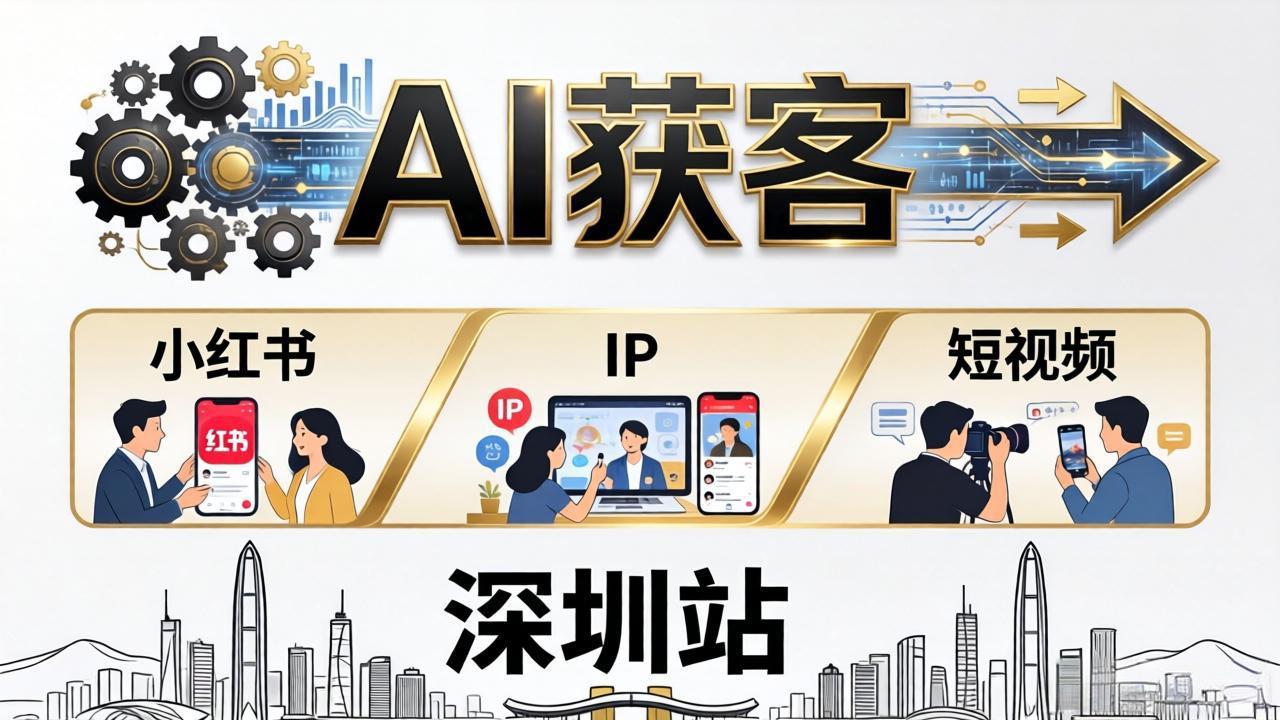 2026AI获客大课深圳站：4月17日-19日3天2夜拆透小红书+IP+短视频，老板操盘手必来-聚业