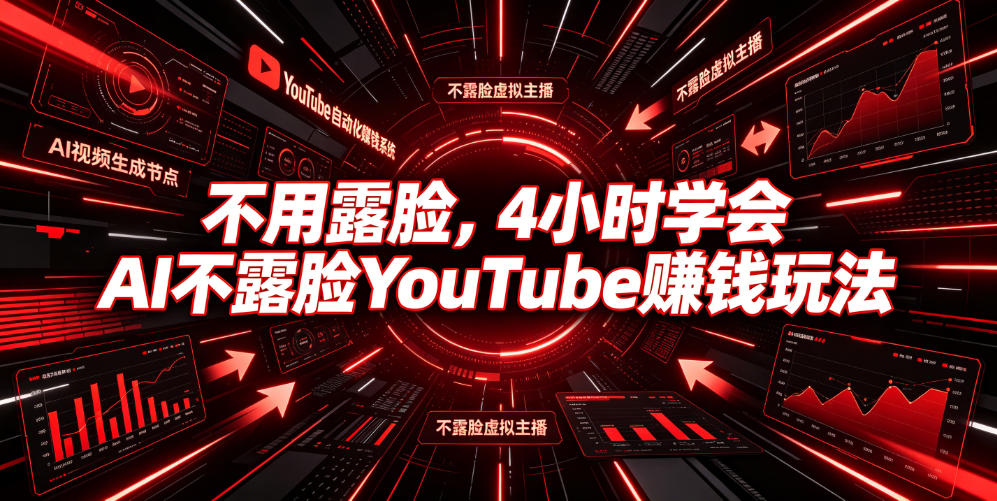 不用露脸,4小时学会AI不露脸YouTube賺钱玩法【原创双语字幕】-聚业