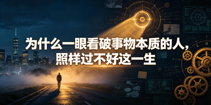 付费文章:为什么一眼看破事物本质的人,照样过不好这一生-聚业