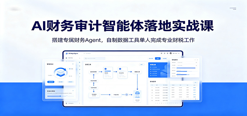AI财务审计智能体落地实战课:搭建专属财务Agent,自制数据工具单人完成专业财税工作-聚业