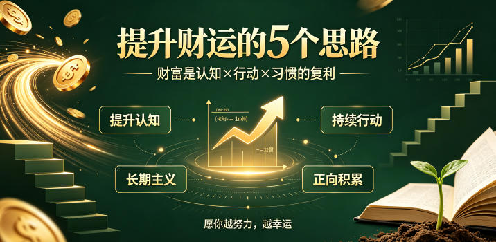 付费文章：提升财运的5个思路——财富是认知x行动x习惯的复利，愿你越努力，越幸运-聚业