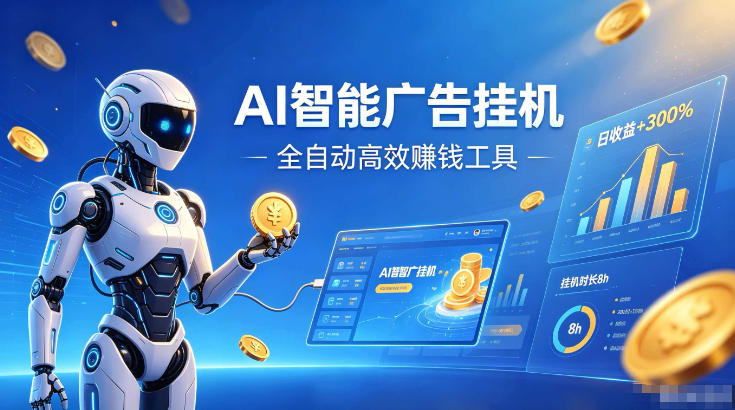 AI智能广告挂G，在家自动賺收益，全程无需人工操作、不用直播、不用拉人【揭秘】-聚业