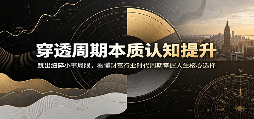 穿透周期本质认知提升：跳出细碎小事局限，看懂财富行业时代周期掌握人生核心选择-聚业