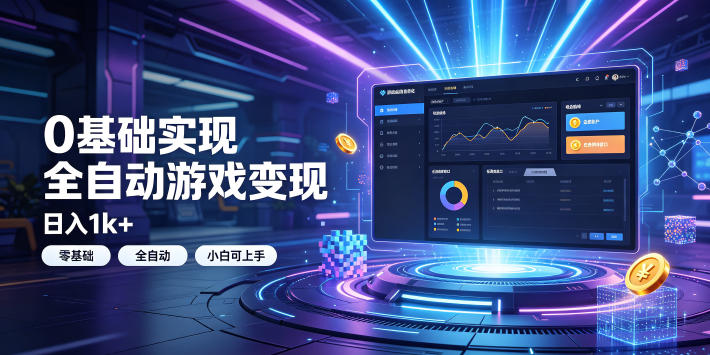 0基础实现全自动游戏变现，日入1k+，小白直接上手搞钱！【揭秘】-聚业