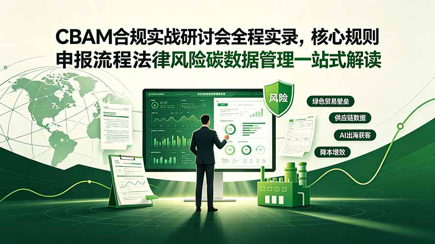 CBAM合规实战研讨会全程实录,核心规则申报流程法律风险碳数据管理一站式解读-聚业