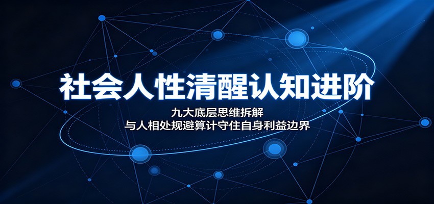 社会人性清醒认知进阶：九大底层思维拆解，与人相处规避算计守住自身利益边界-聚业