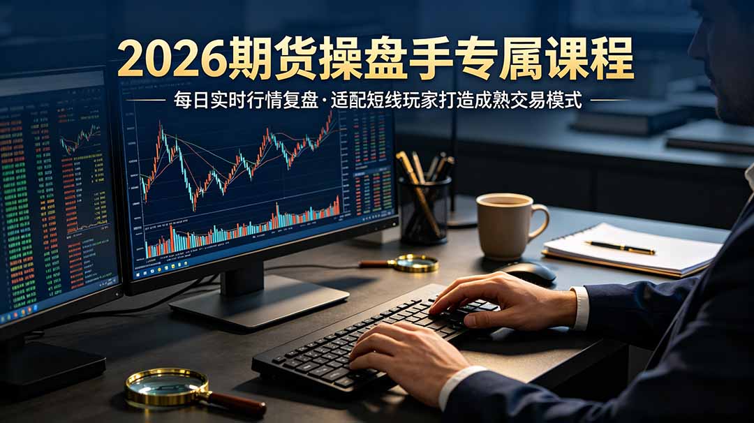 2026期货操盘手专属课程-更新7月11，每日实时行情复盘，适配短线玩家打造成熟交易模式-聚业