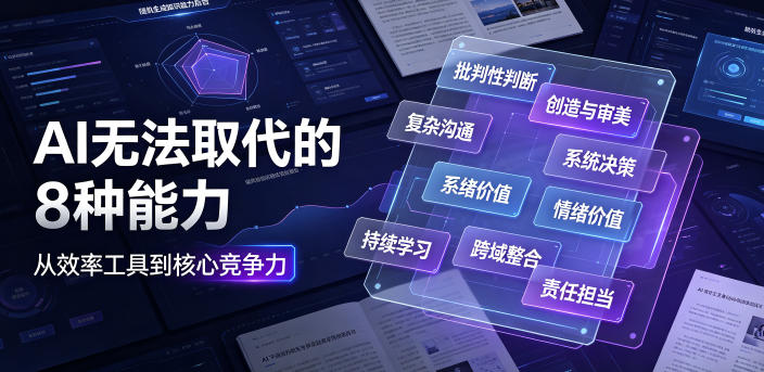 付费文章:AI无法取代的8种能力-聚业