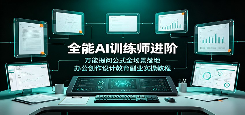 全能AI训练师进阶:万能提问公式全场景落地,办公创作设计教育副业实操教程-聚业