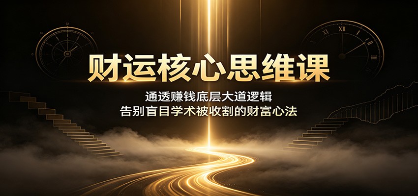 财运核心思维课:通透赚钱底层大道逻辑,告别盲目学术被收割的财富心法-聚业
