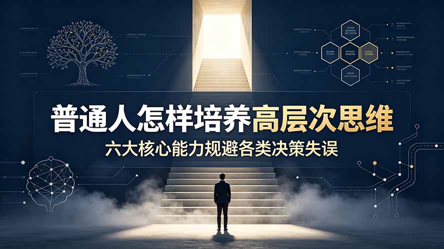付费文章:普通人怎样培养高层次思维,六大核心能力规避各类决策失误-聚业