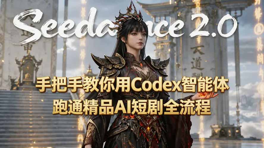 手把手教你用Seedance2.0+Codex智能体跑通精品AI短剧全流程(附3种skill技能-聚业