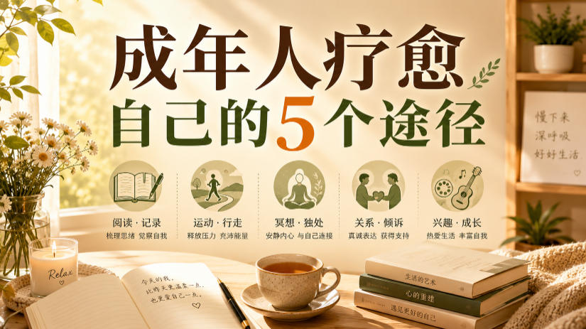 付费文章:成年人疗愈自己的5个途径-聚业