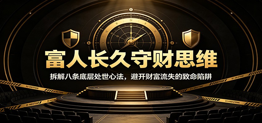 富人长久守财思维:拆解八条底层处世心法,避开财富流失的致命陷阱-聚业