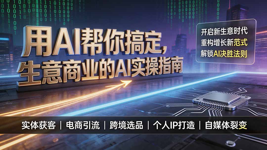 用AI帮你搞定,生意商业的AI实操指南,开启新生意时代,重构增长新范式,解锁AI时代决胜法则-聚业