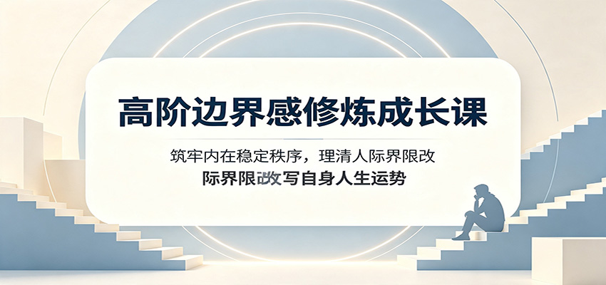 高阶边界感修炼成长课:筑牢内在稳定秩序,理清人际界限改写自身人生运势-聚业