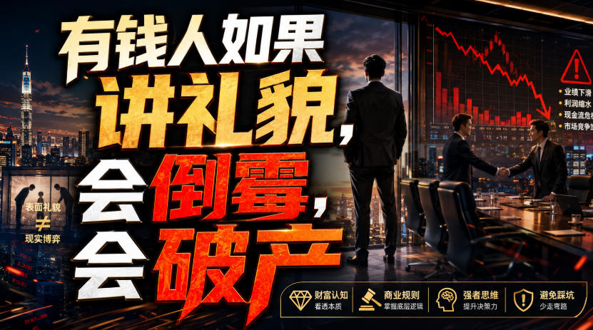付费文章:有钱人如果讲礼貌,会倒霉,会破产-聚业