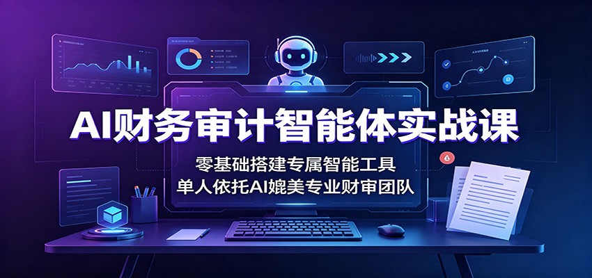 AI财务审计智能体实战课:零基础搭建专属智能工具,单人依托AI媲美专业财审团队-聚业