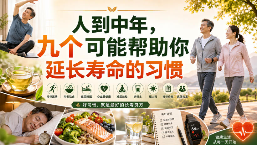 付费文章:人到中年,九个可能帮助你延长寿命的习惯-聚业
