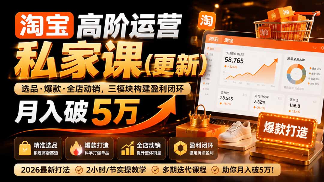 淘宝高阶运营私家课(更新26年-聚业
