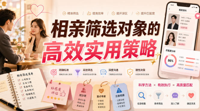 付费文章:相亲筛选对象的高效实用策略-聚业