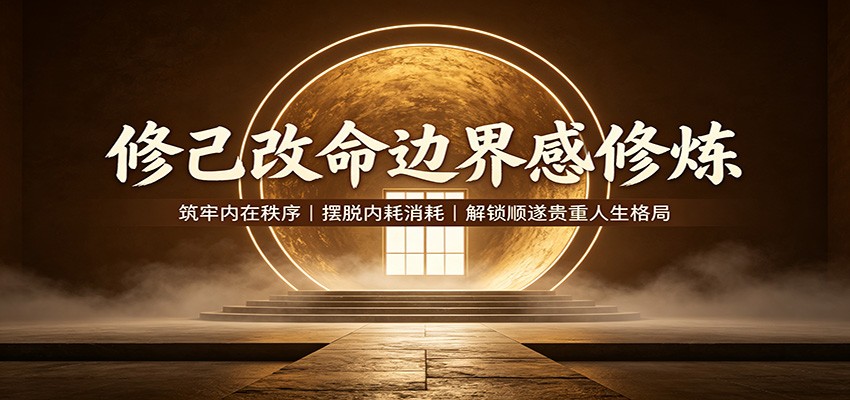 修己改命边界感修炼:筑牢内在秩序,摆脱内耗消耗,解锁顺遂贵重人生格局-聚业