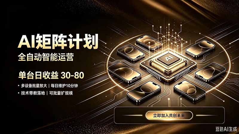 AI智能对话,矩阵规模化创业,全程技术扶持,长久稳定,日入800+-聚业
