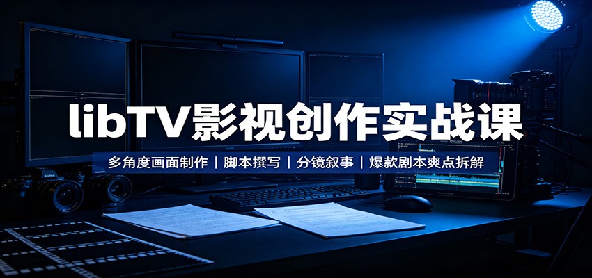 libTV影视创作实战课：多角度画面制作，脚本撰写，分镜叙事，爆款剧本爽点拆解-聚业