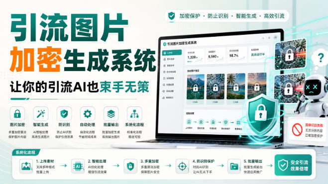 引流图片加密生成系统，让你的引流AI也束手无策-聚业
