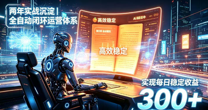 两年实战沉淀｜全自动闭环运营体系，实现每日稳定收益300+【揭秘】-聚业