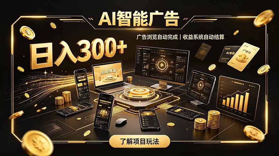 自研 AI 系统|轻资产起步|长期稳定收益|宝妈 上班族轻轻松松日入300+-聚业