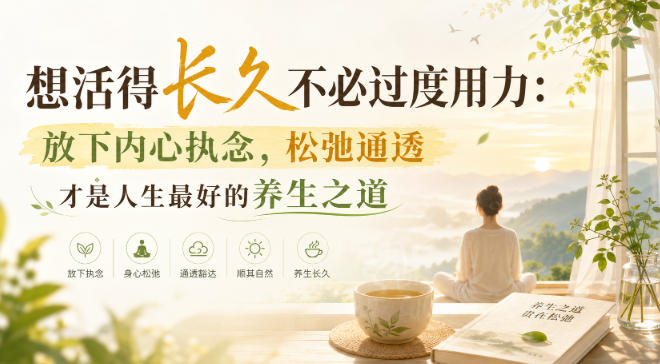 付费文章:想活得长久不必过度用力:放下内心执念,松弛通透才是人生最好的养生之道-聚业