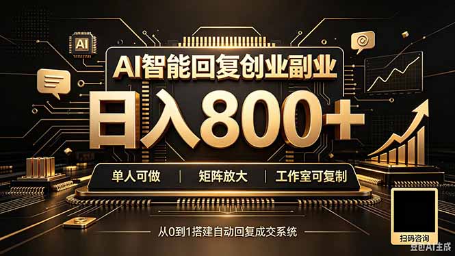 全自动AI挂机创业|个人副业→工作室全链路扶持-聚业