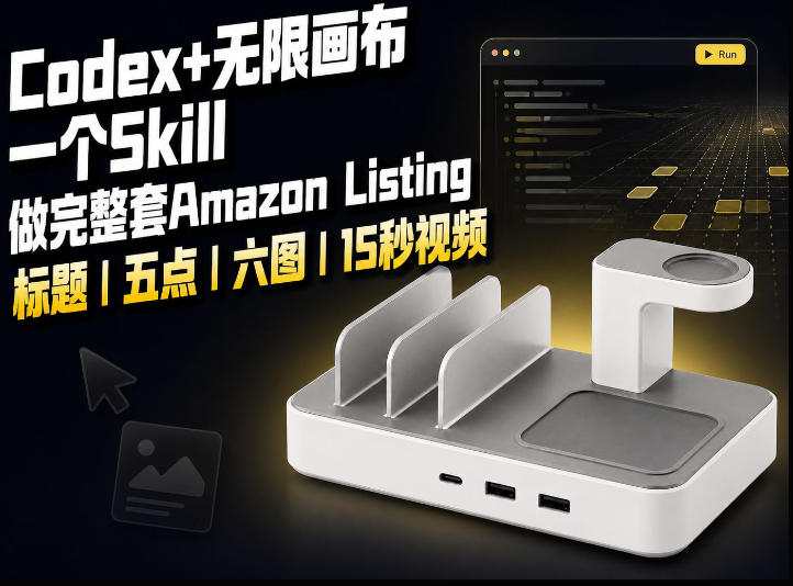 我用一个Codex Skill做完Amazon Listing:标题、五点、六图和视频全流程-聚业