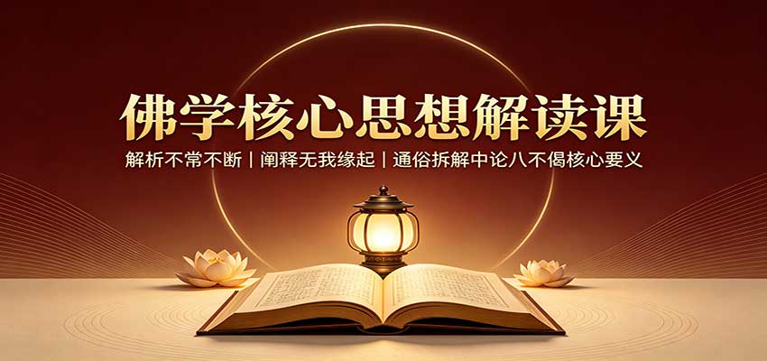 佛学核心思想解读课:解析不常不断,阐释无我缘起,通俗拆解中论八不偈核心要义-聚业