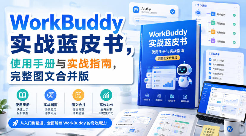WorkBuddy实战蓝皮书,使用手册与实战指南,完整图文合并版-聚业