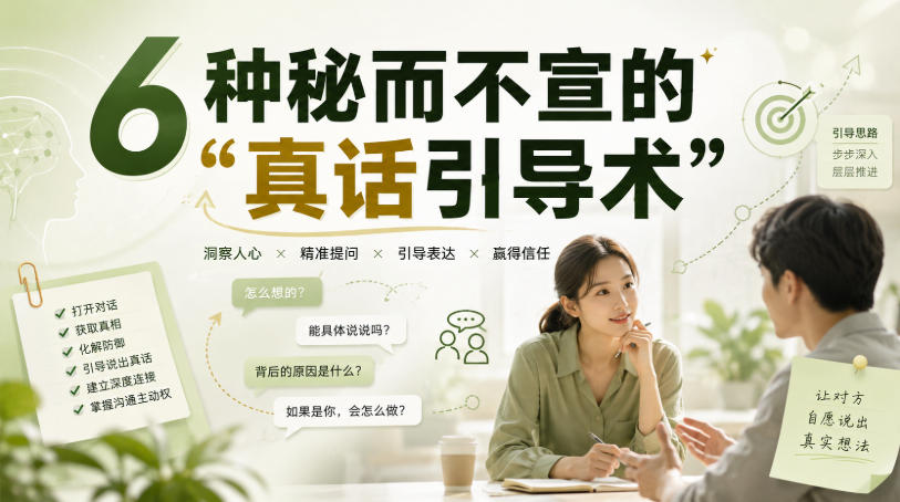 付费文章:6种秘而不宣的“真话引导术”-聚业