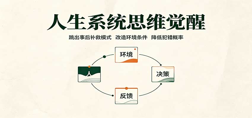 人生系统思维觉醒:跳出事后补救模式,改造环境条件,降低犯错概率-聚业