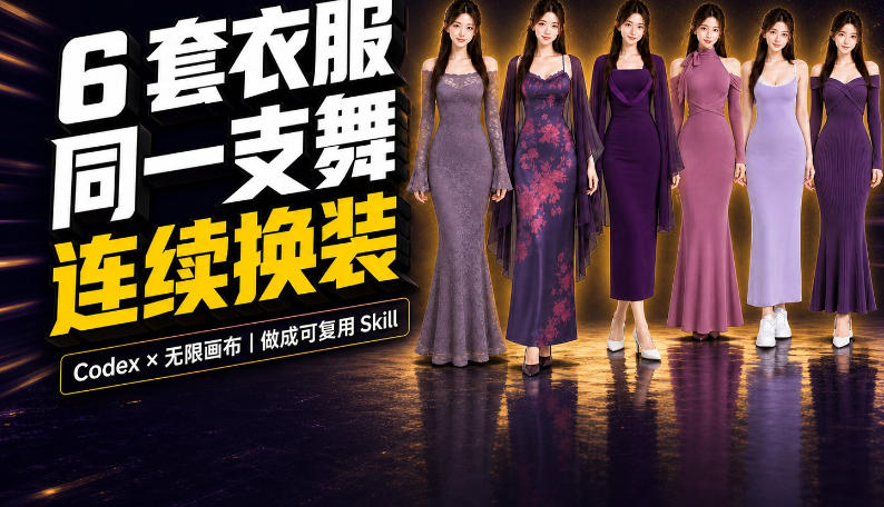 同一支舞,6套衣服按顺序切换:我把服装换装视频做成了一个Skill-聚业